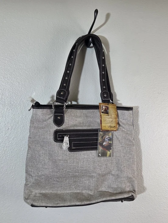 Montana West Horse Canvas Tote Bag NWT Laurie Prindle Western Cowgirl Shoulder - Picture 6 of 15